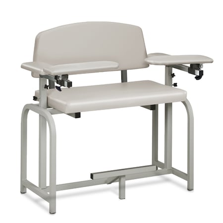 CLINTON X-Wide and X-Tall, Blood Drawing Chair w/ Padded Arms, Warm Gray 66099-3WG